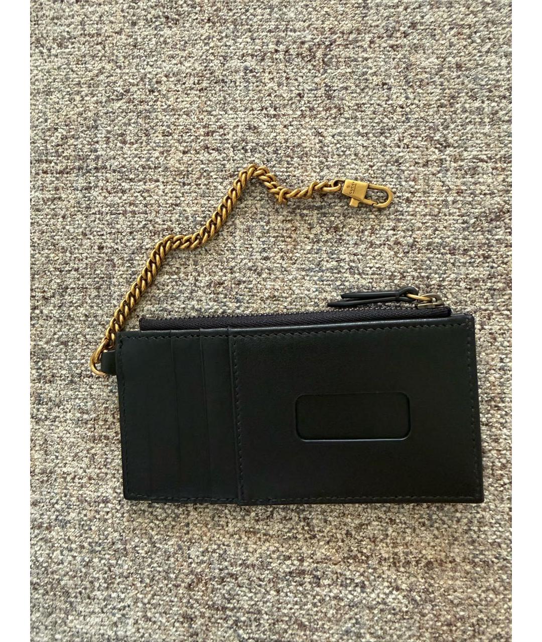 GUCCI Черный кожаный кардхолдер, фото 3