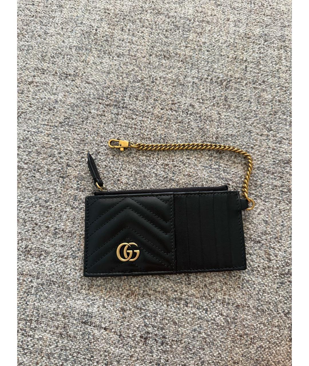 GUCCI Черный кожаный кардхолдер, фото 4