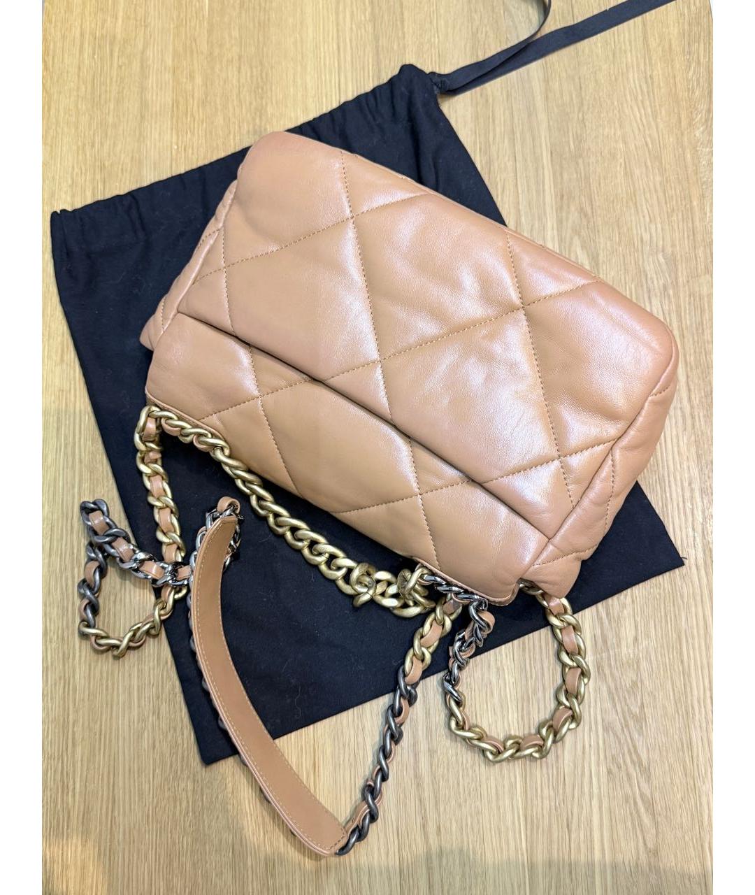 CHANEL Коричневая кожаная сумка через плечо, фото 2