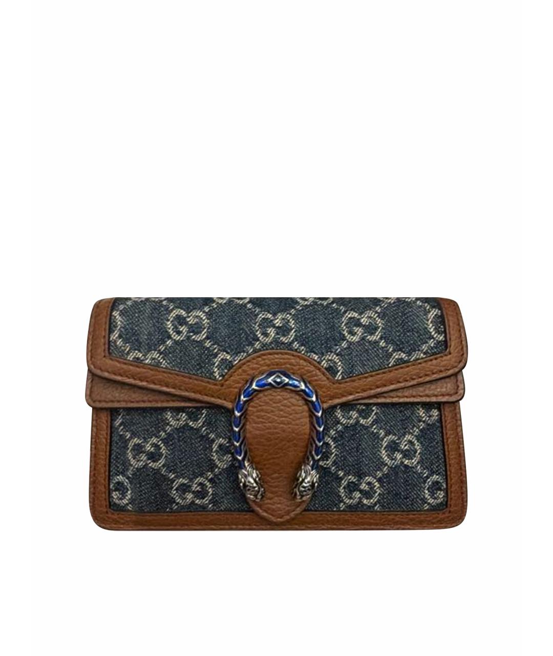GUCCI Синяя деним сумка через плечо, фото 1