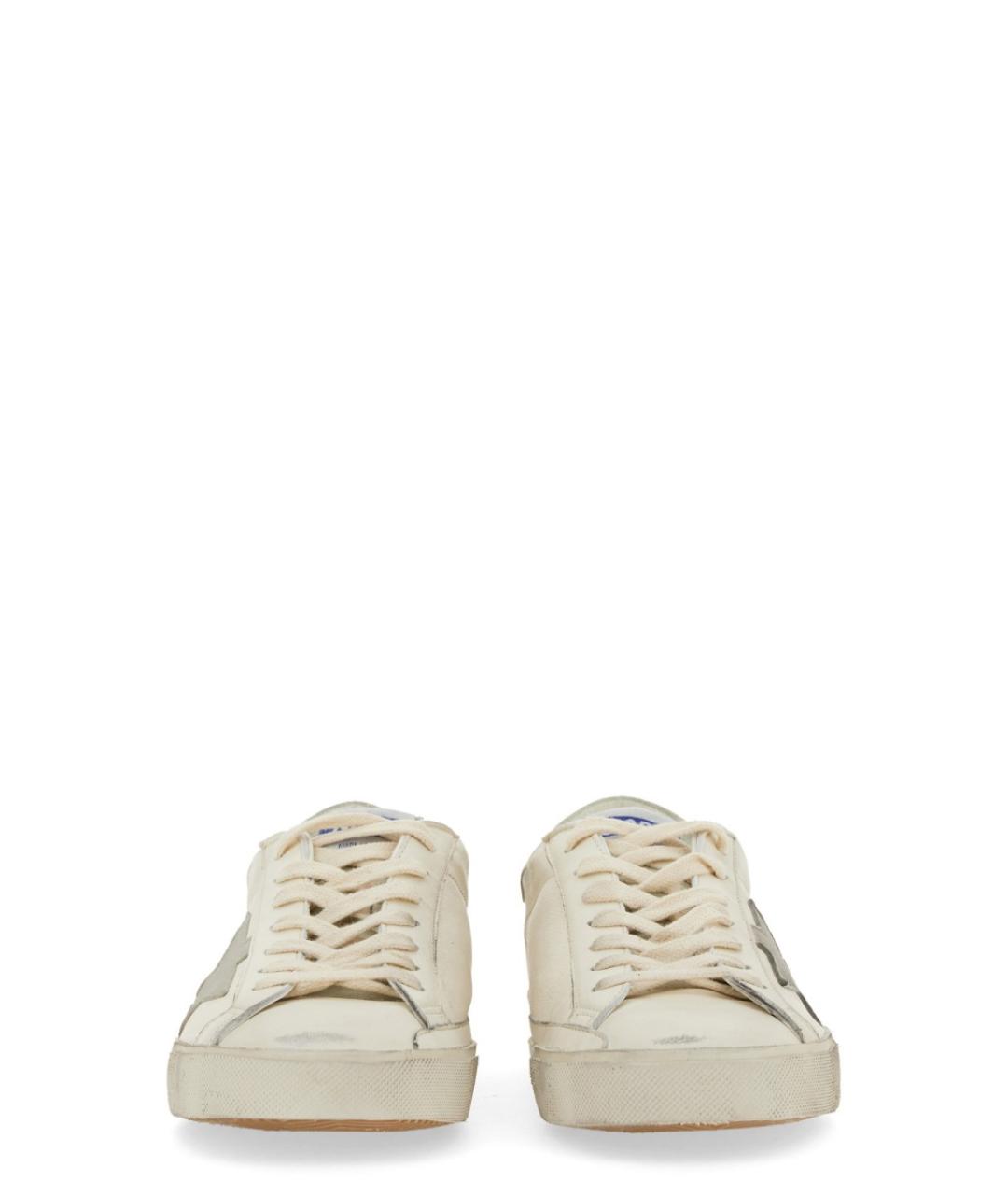 GOLDEN GOOSE Белые кожаные низкие кроссовки / кеды, фото 5