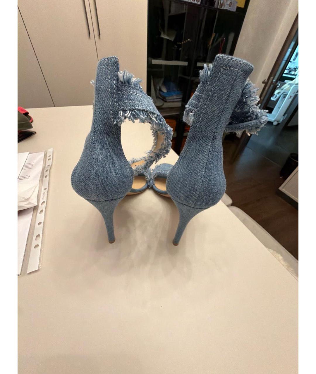 GIANVITO ROSSI Голубые босоножки, фото 3