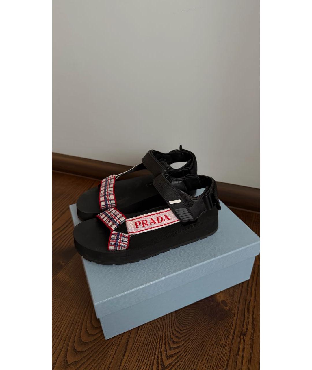 PRADA Черные сандалии, фото 8