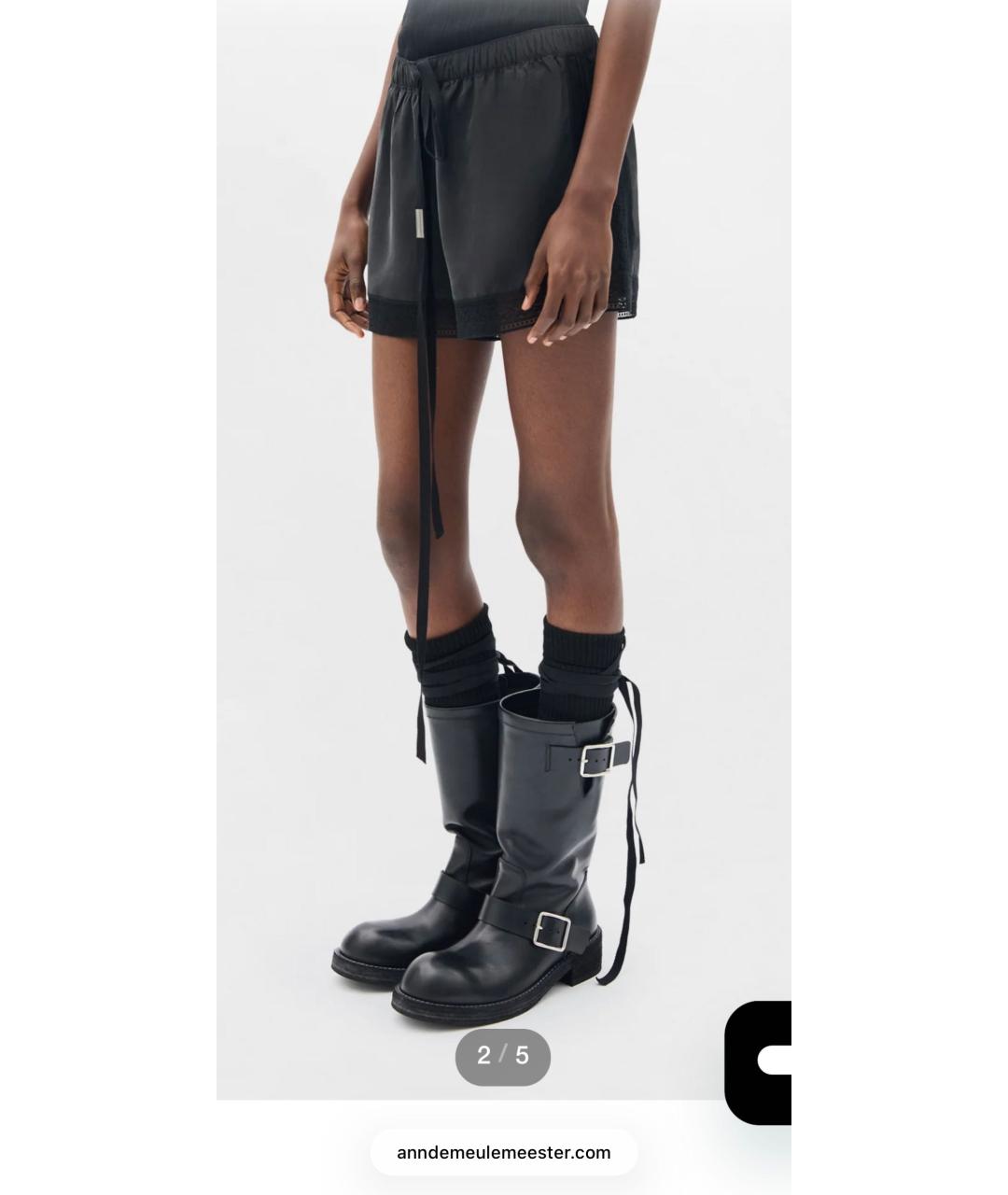 ANN DEMEULEMEESTER Черные носки, чулки и колготы, фото 2
