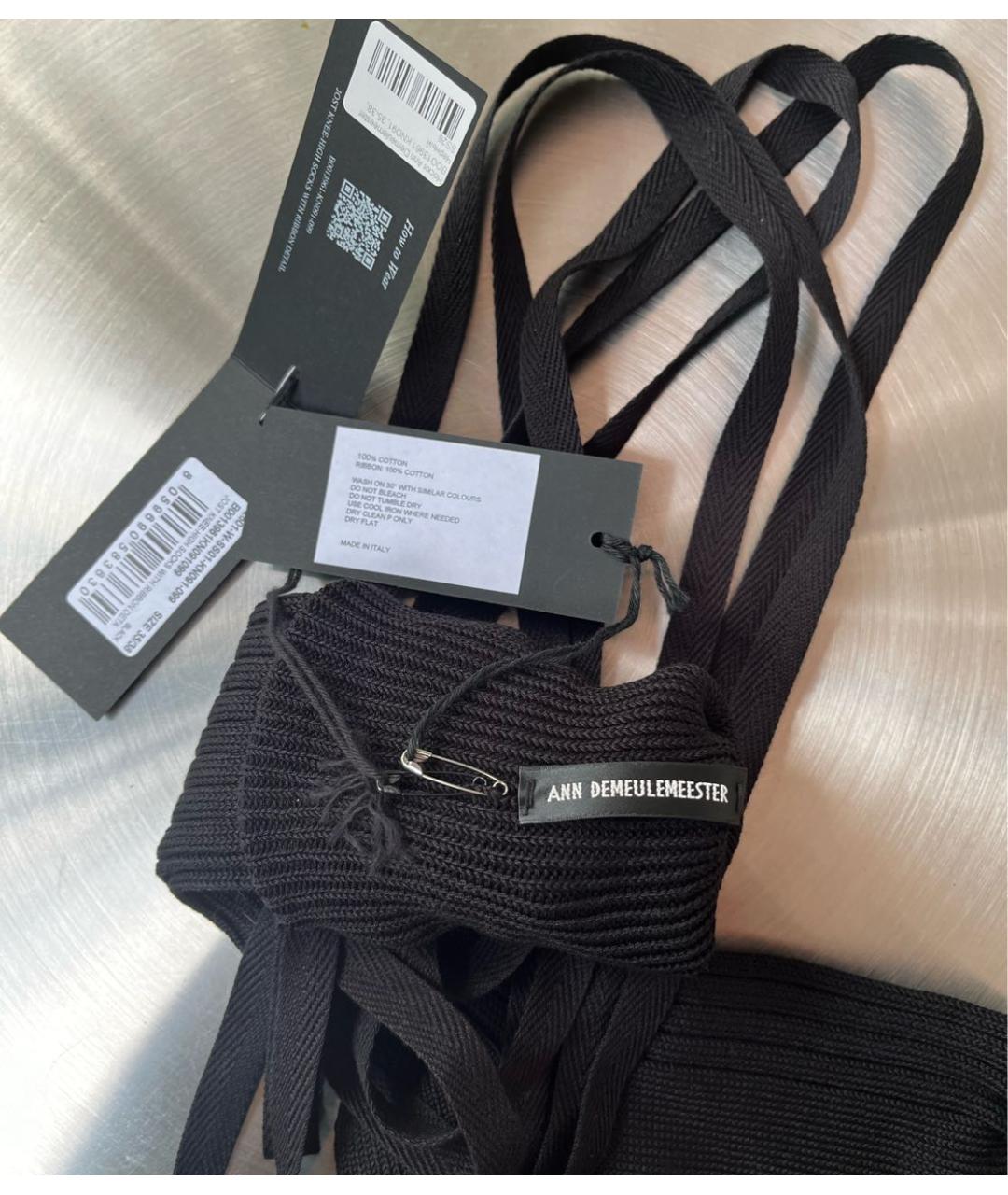 ANN DEMEULEMEESTER Черные носки, чулки и колготы, фото 8