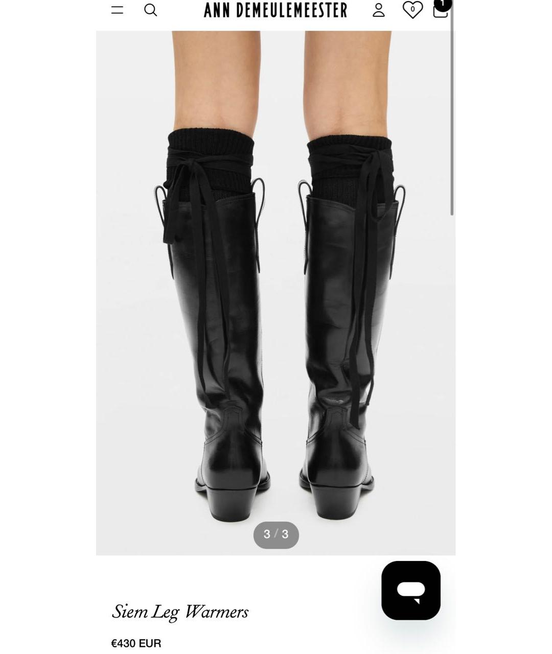 ANN DEMEULEMEESTER Черные носки, чулки и колготы, фото 5