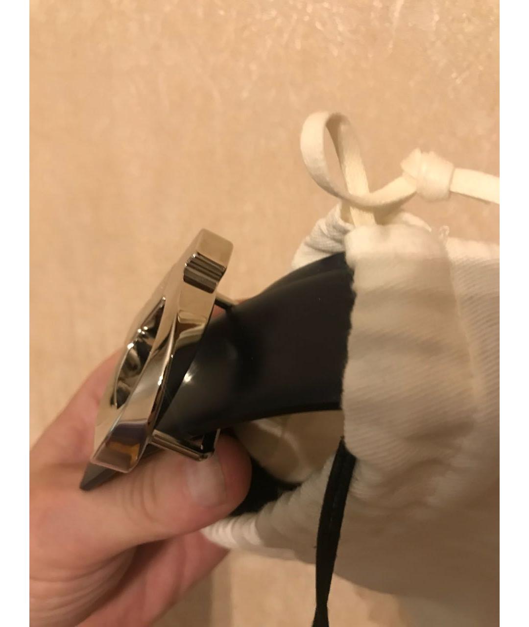 FERRAGAMO Черный кожаный ремень, фото 3