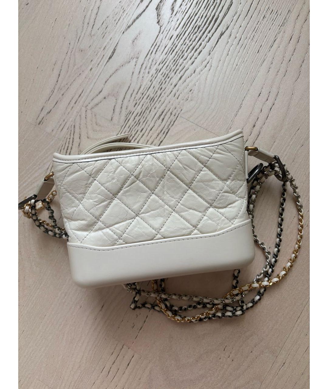 CHANEL Бежевая кожаная сумка через плечо, фото 3