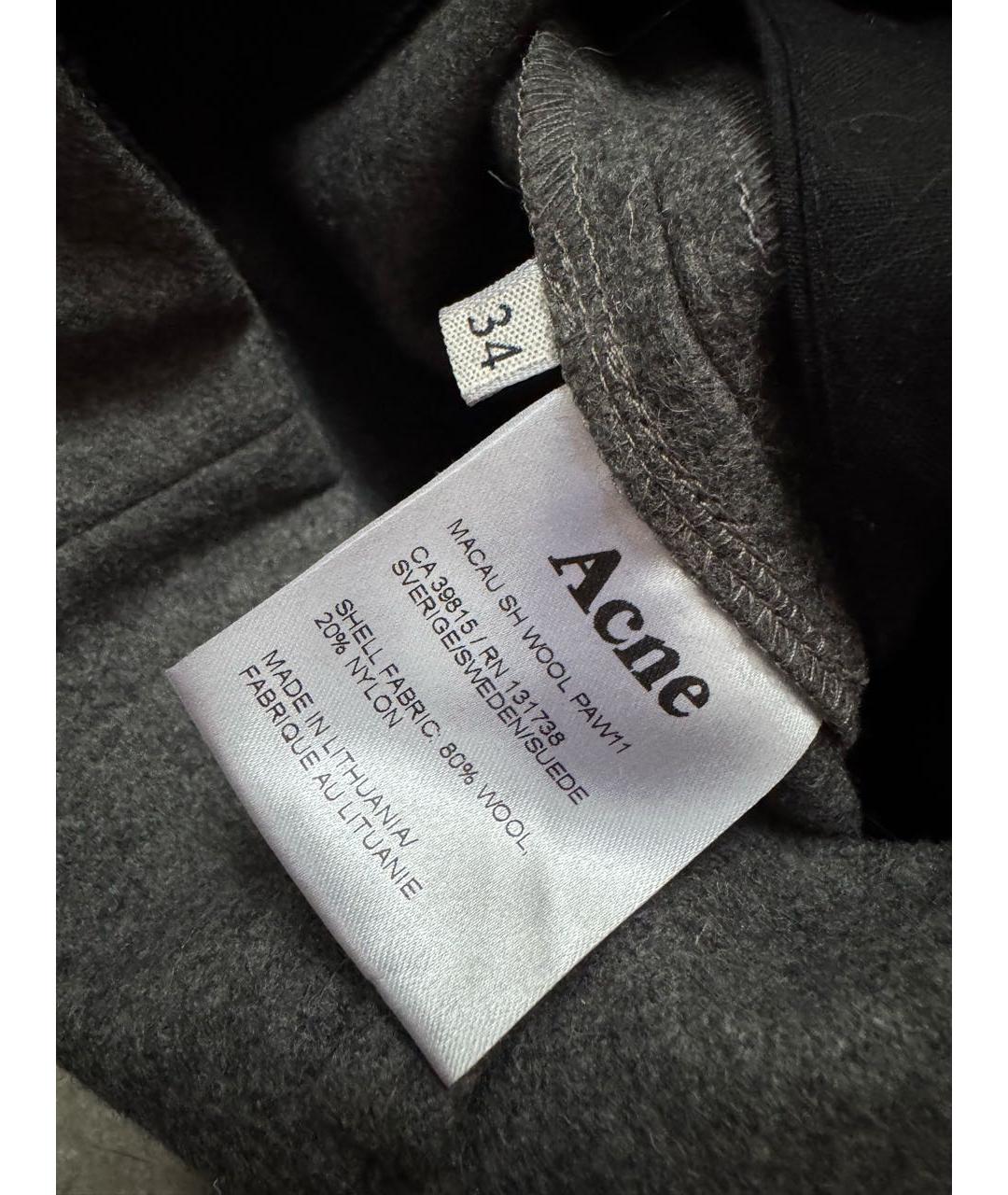 ACNE STUDIOS Серые шерстяные шорты, фото 4