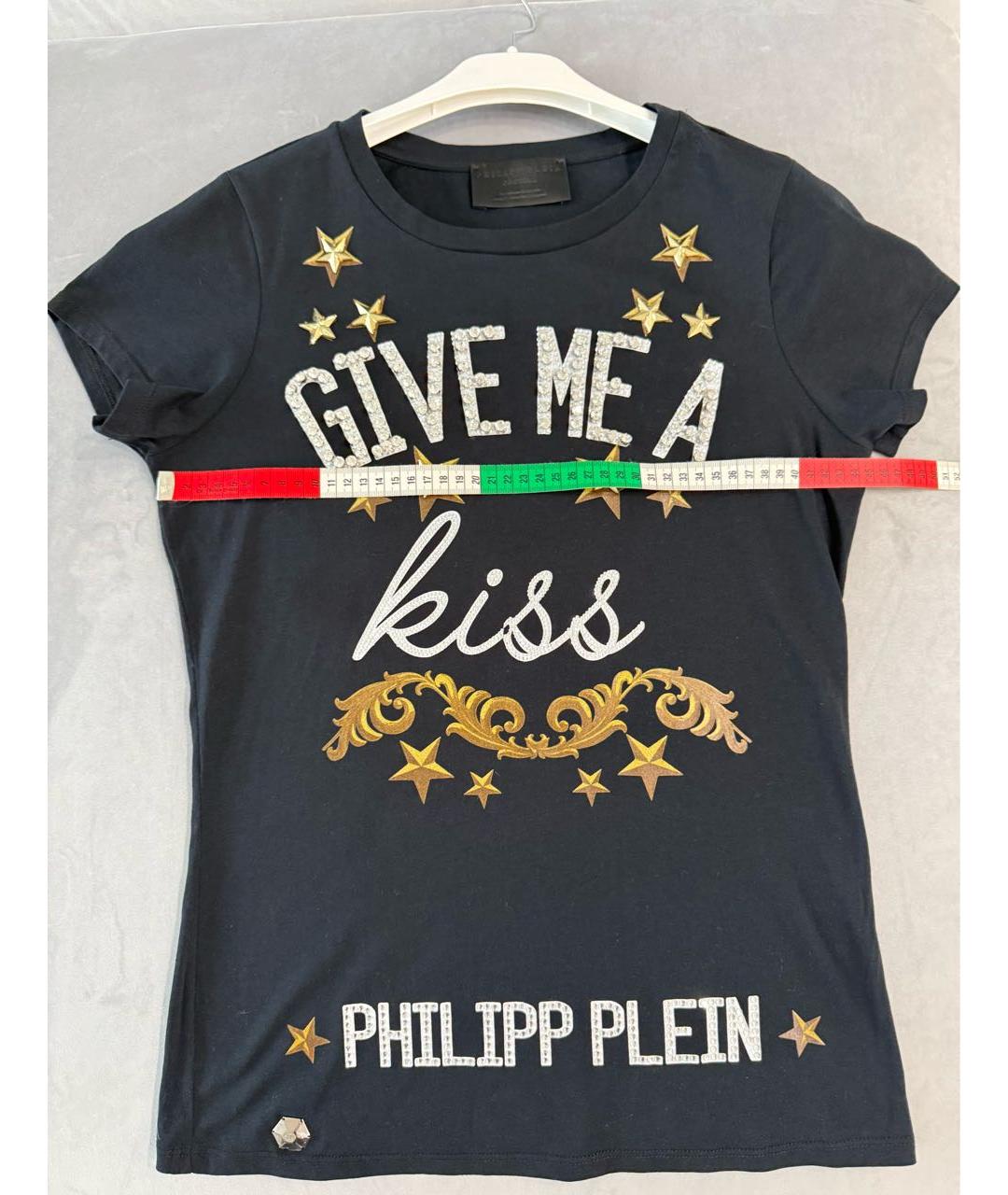 PHILIPP PLEIN Черная хлопковая футболка, фото 3