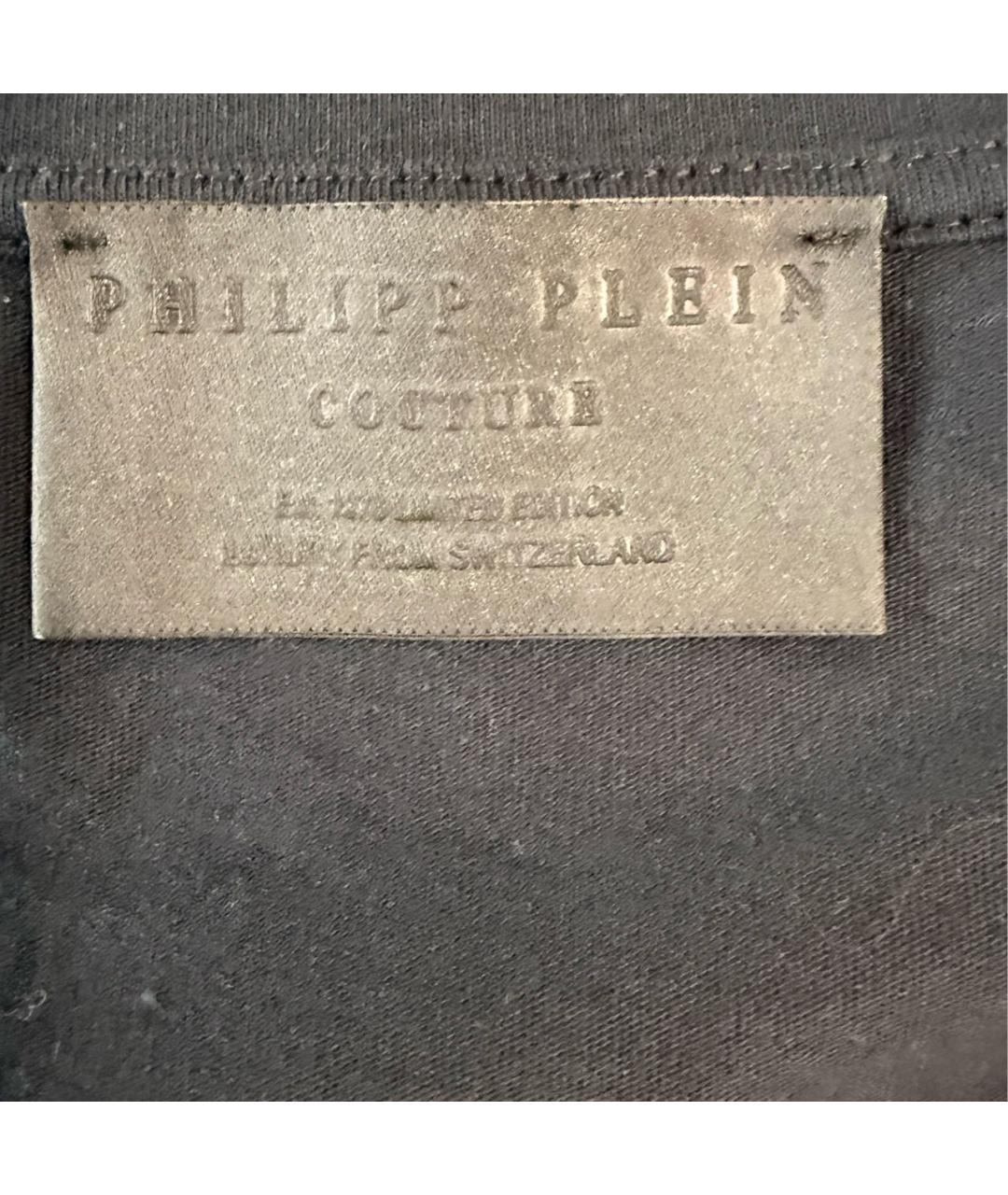 PHILIPP PLEIN Черная хлопковая футболка, фото 6