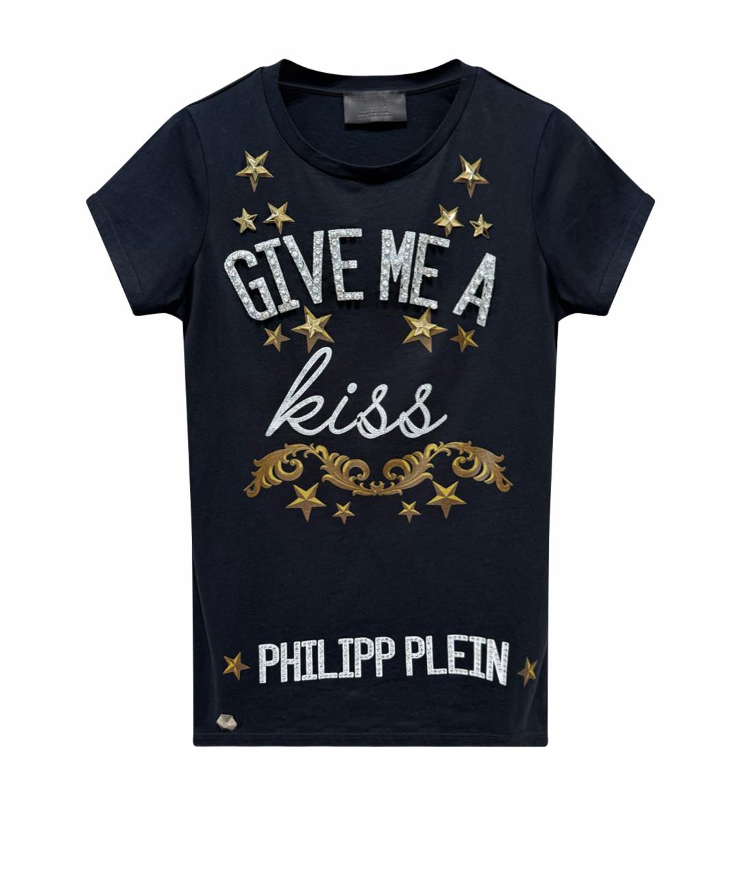 PHILIPP PLEIN Черная хлопковая футболка, фото 1