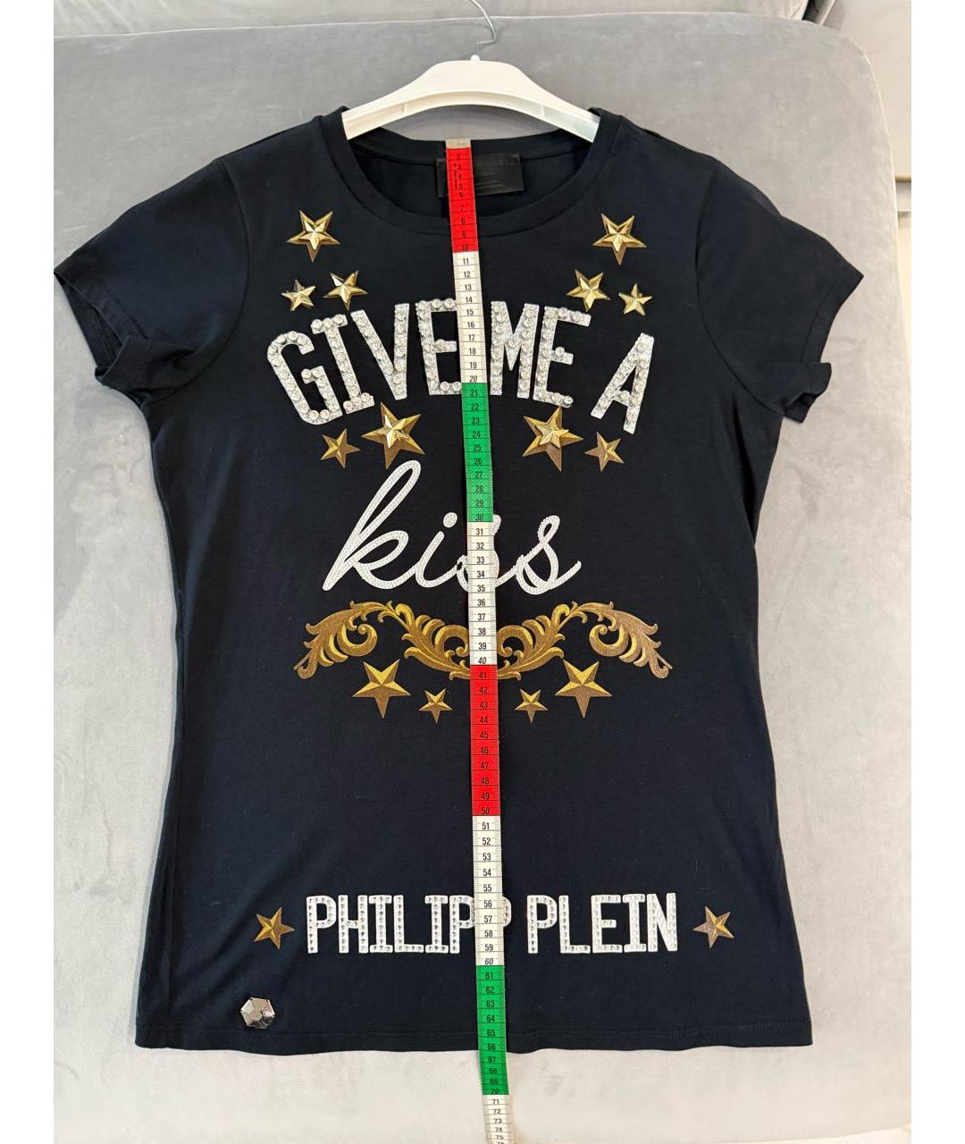 PHILIPP PLEIN Черная хлопковая футболка, фото 4