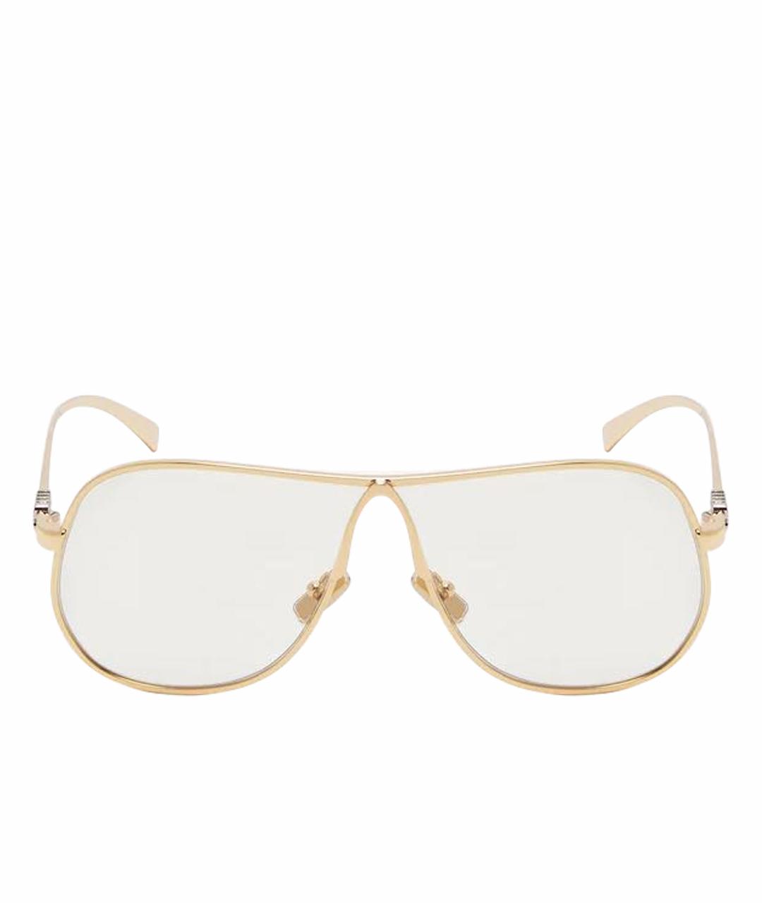 MIU MIU Золотые металлические солнцезащитные очки, фото 1