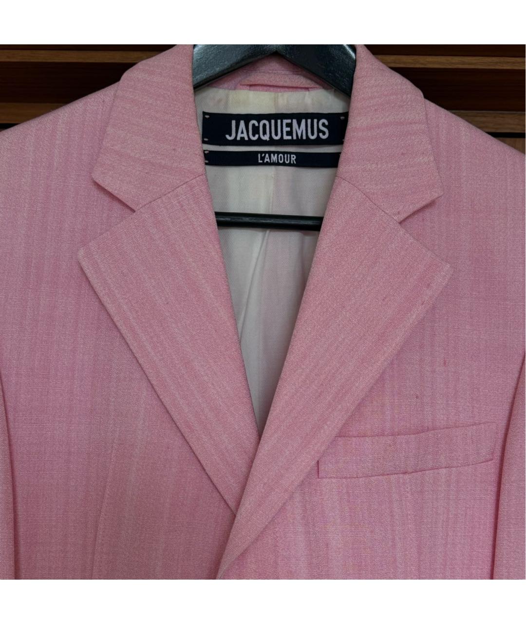 JACQUEMUS Розовый вискозный жакет/пиджак, фото 3