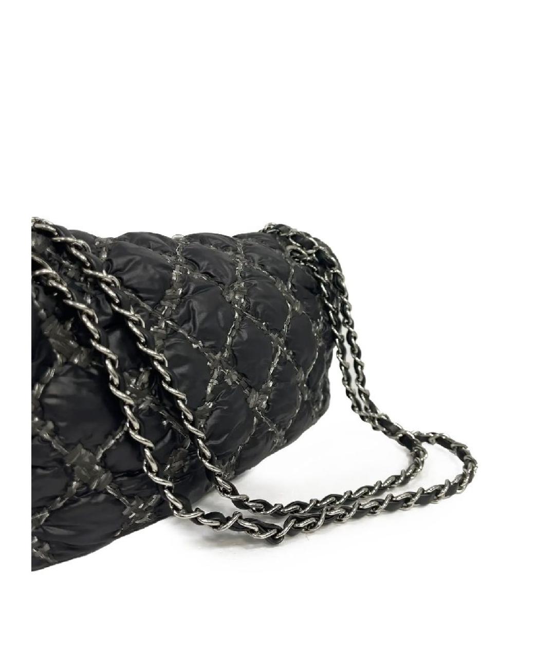 CHANEL Черная тканевая сумка через плечо, фото 4