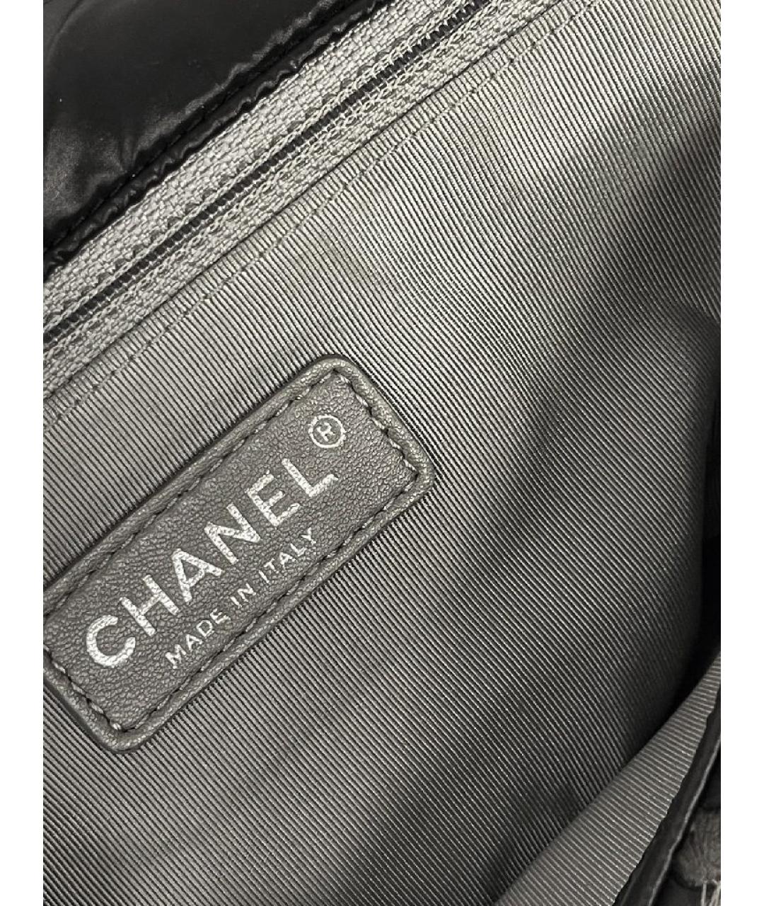 CHANEL Черная тканевая сумка через плечо, фото 5