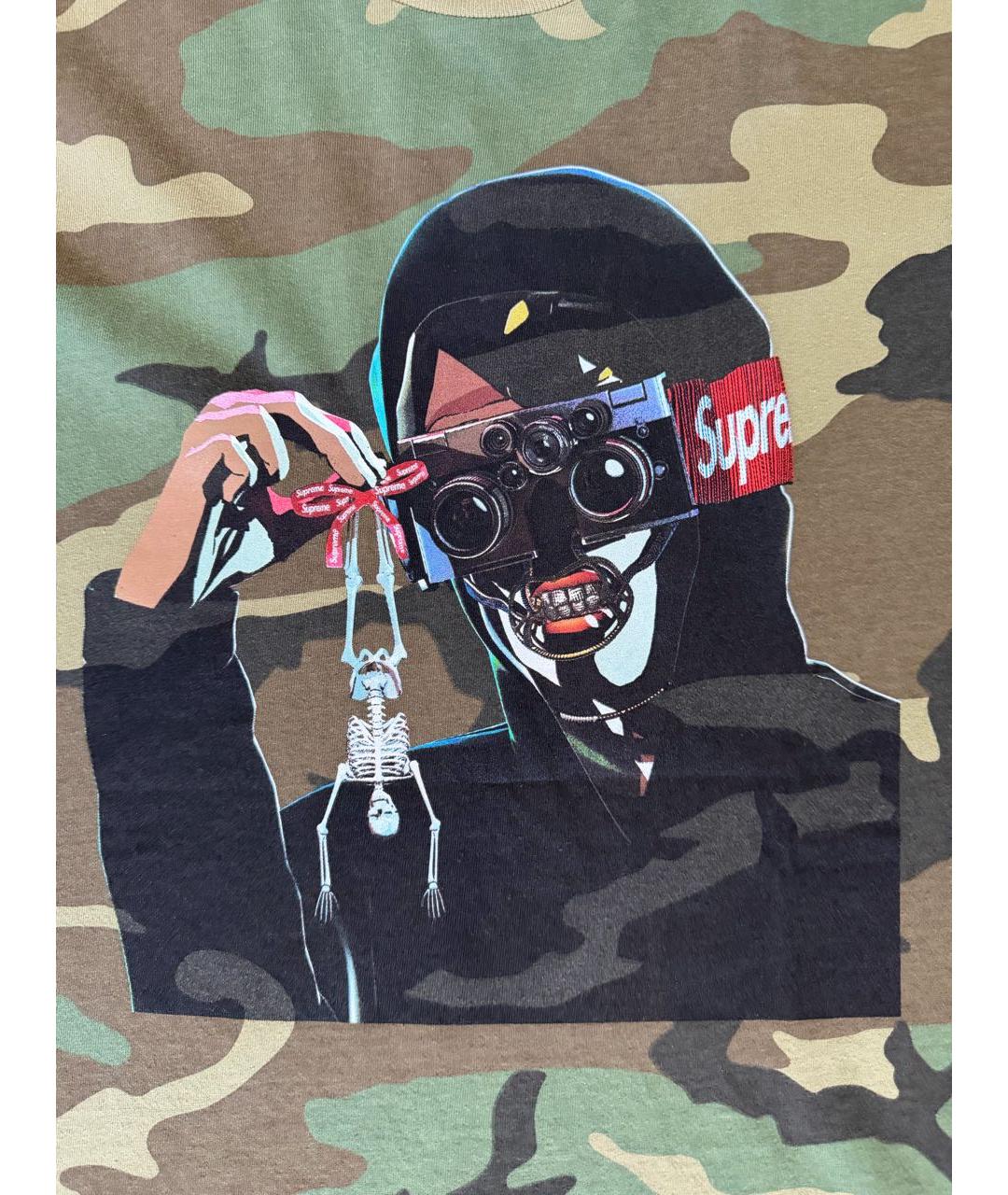 SUPREME Зеленая хлопковая футболка, фото 3