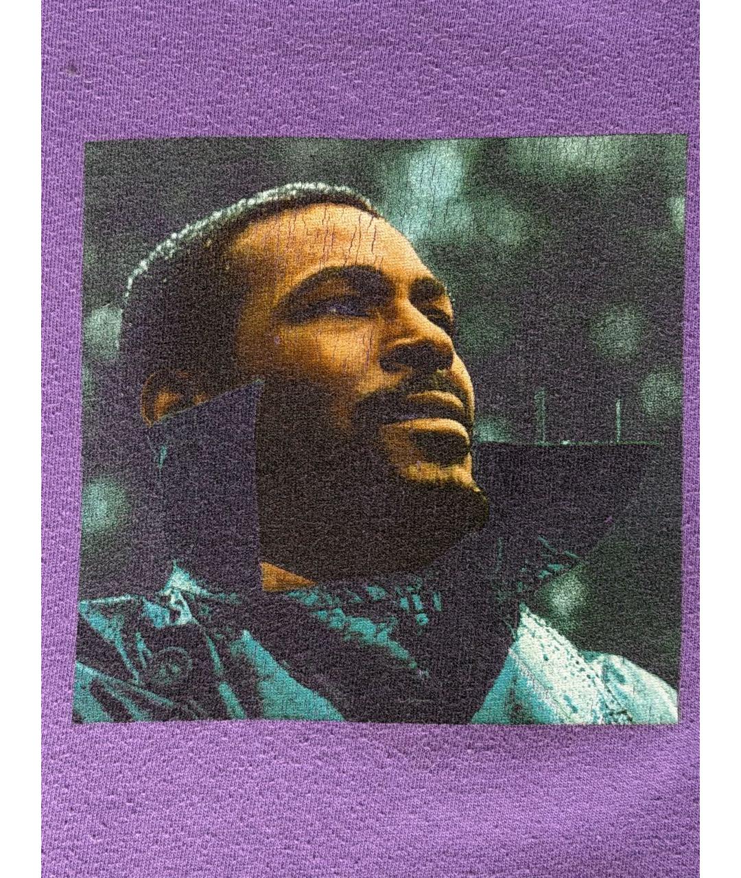 SUPREME Фиолетовая хлопковая футболка, фото 3