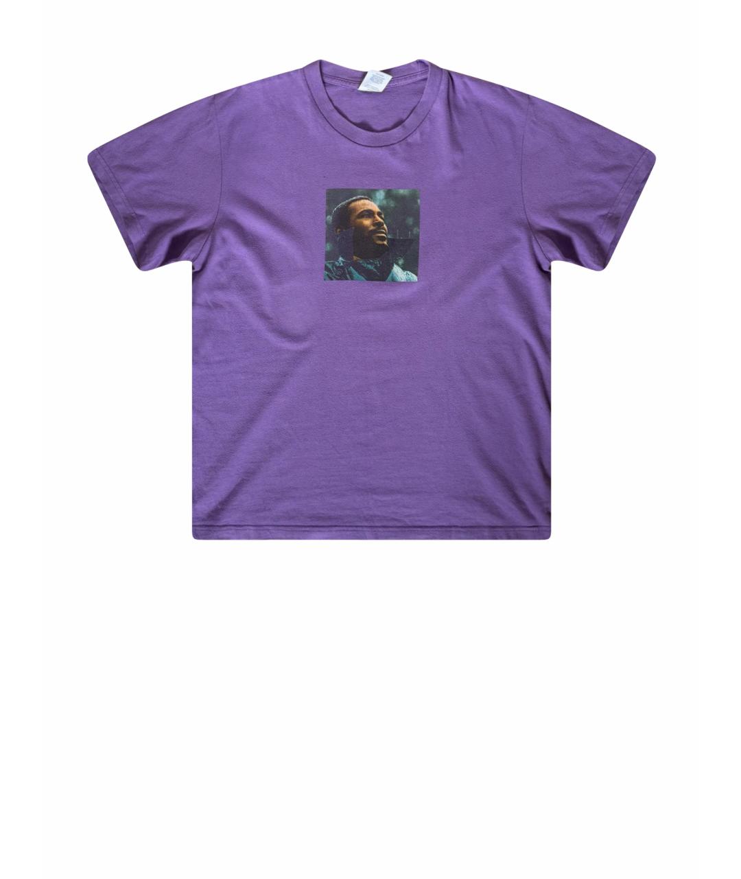 SUPREME Фиолетовая хлопковая футболка, фото 1