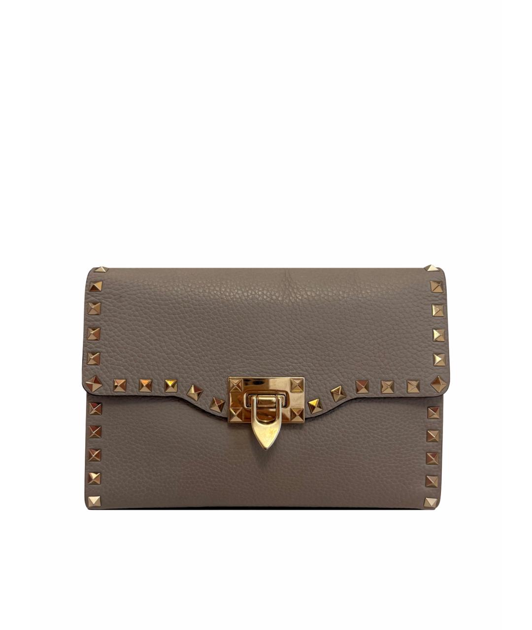 VALENTINO Серая кожаная сумка через плечо, фото 1