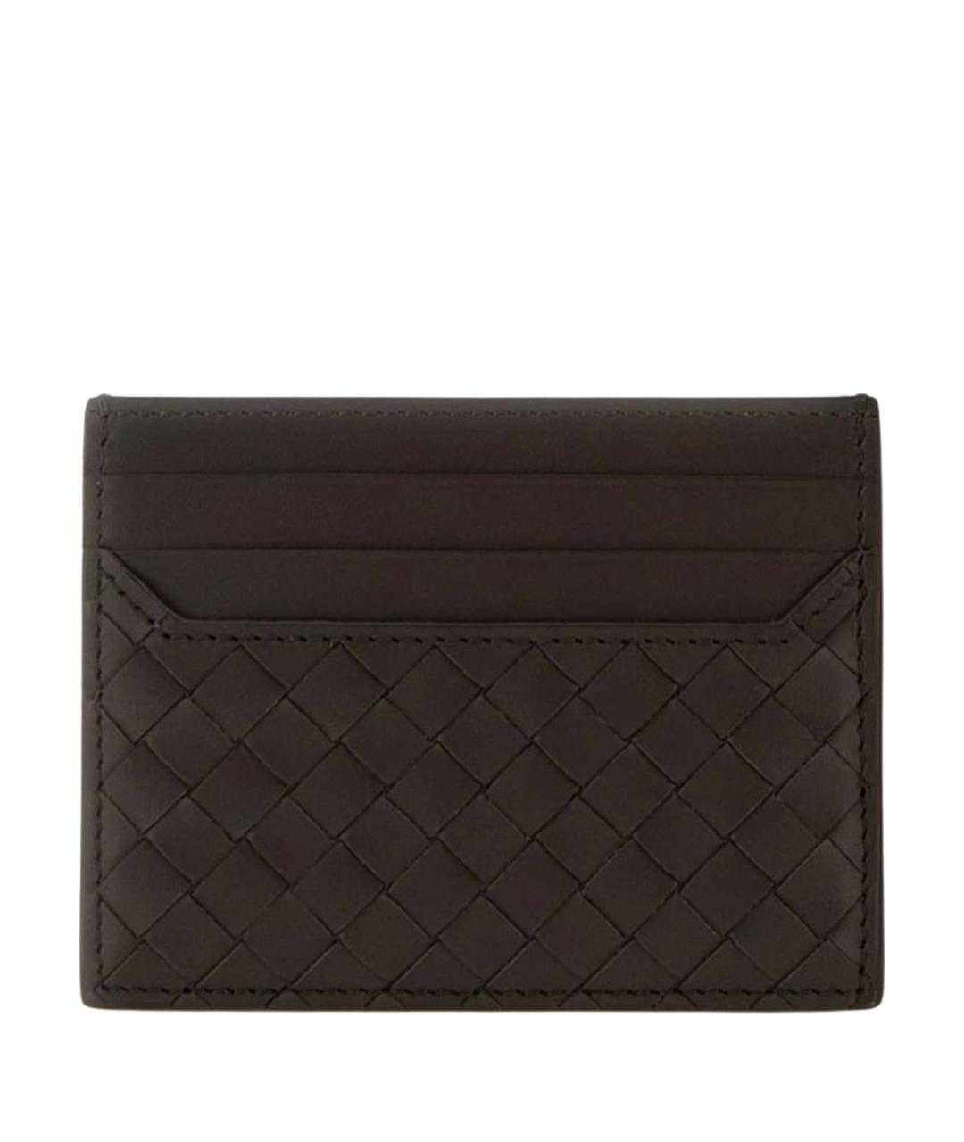 BOTTEGA VENETA Коричневый кожаный кардхолдер, фото 1