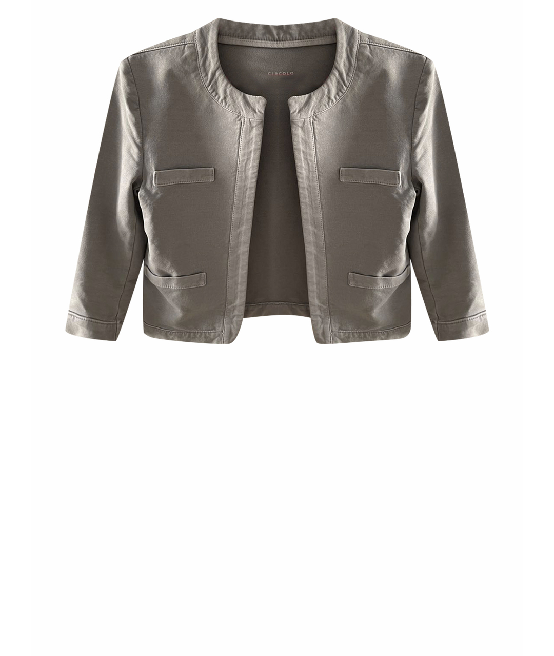 CIRCOLO 1901 Серый хлопко-эластановый жакет/пиджак, фото 1