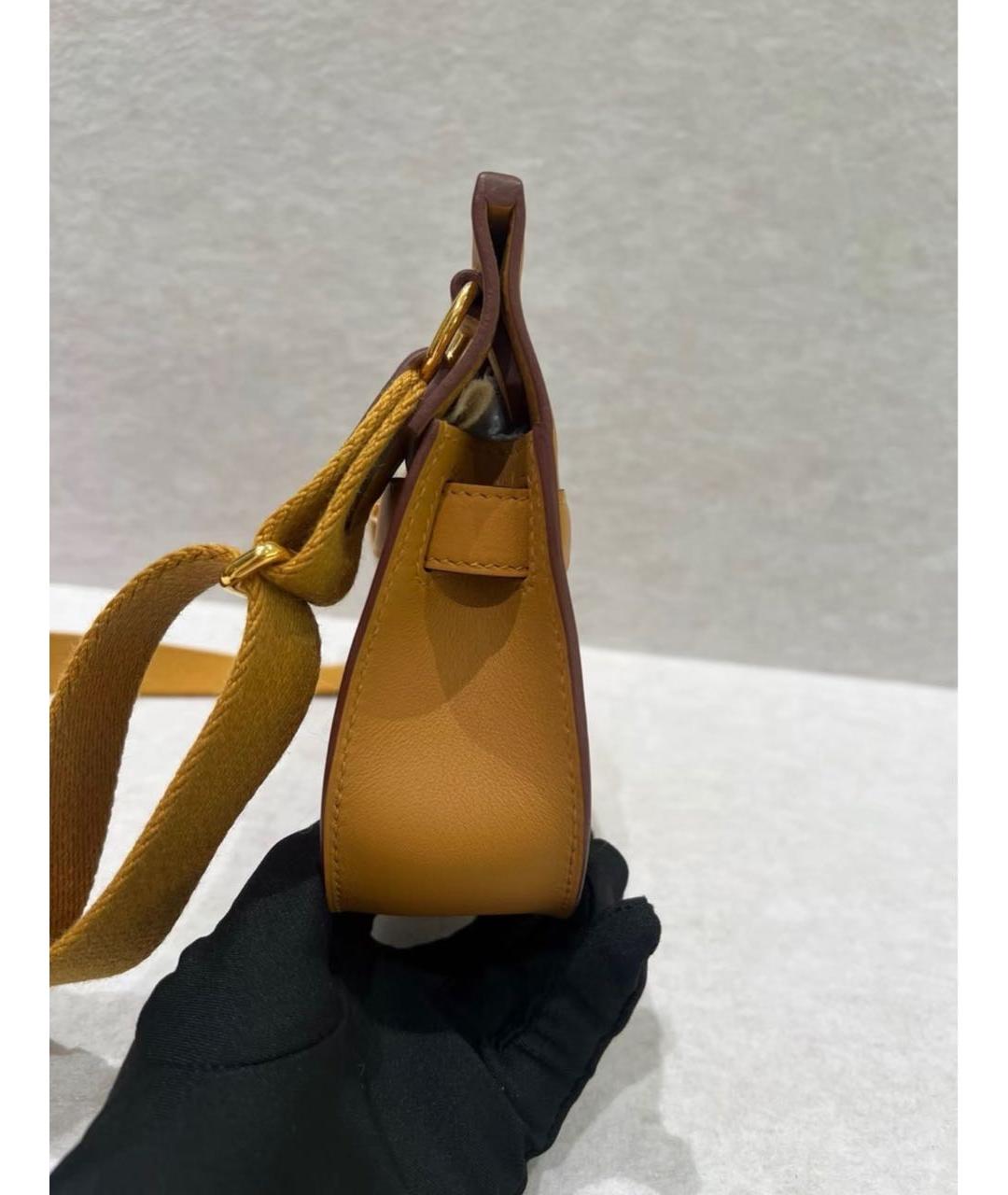 HERMES Коричневая кожаная сумка через плечо, фото 4