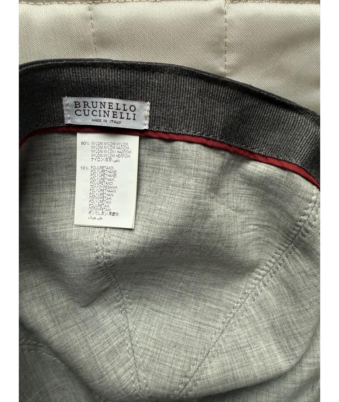 BRUNELLO CUCINELLI Темно-синяя синтетическая кепка/бейсболка, фото 6