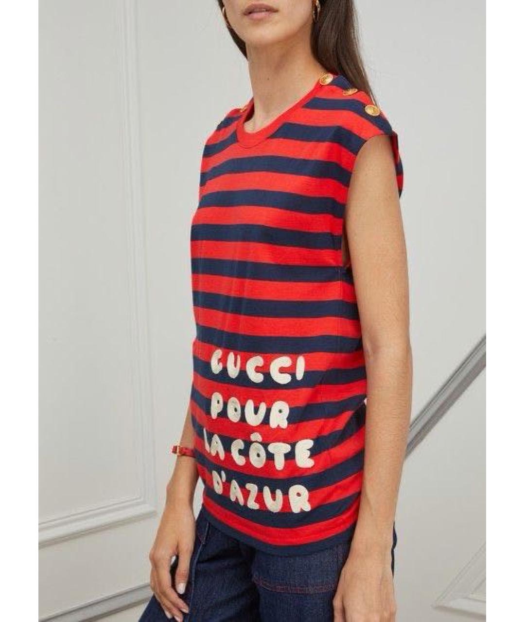 GUCCI Мульти хлопковая майка, фото 2