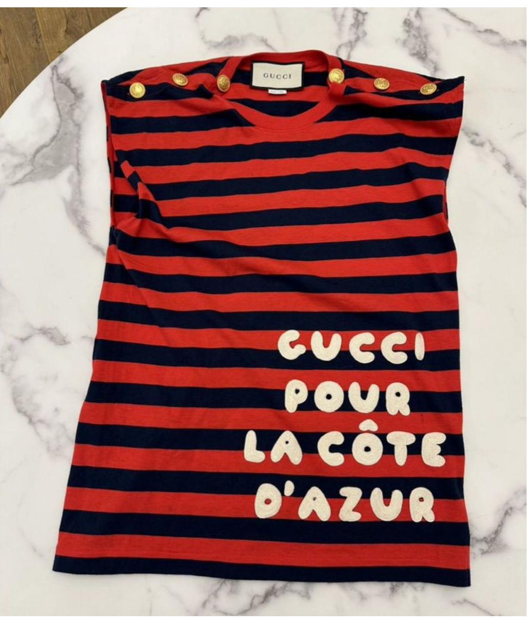 GUCCI Мульти хлопковая майка, фото 3