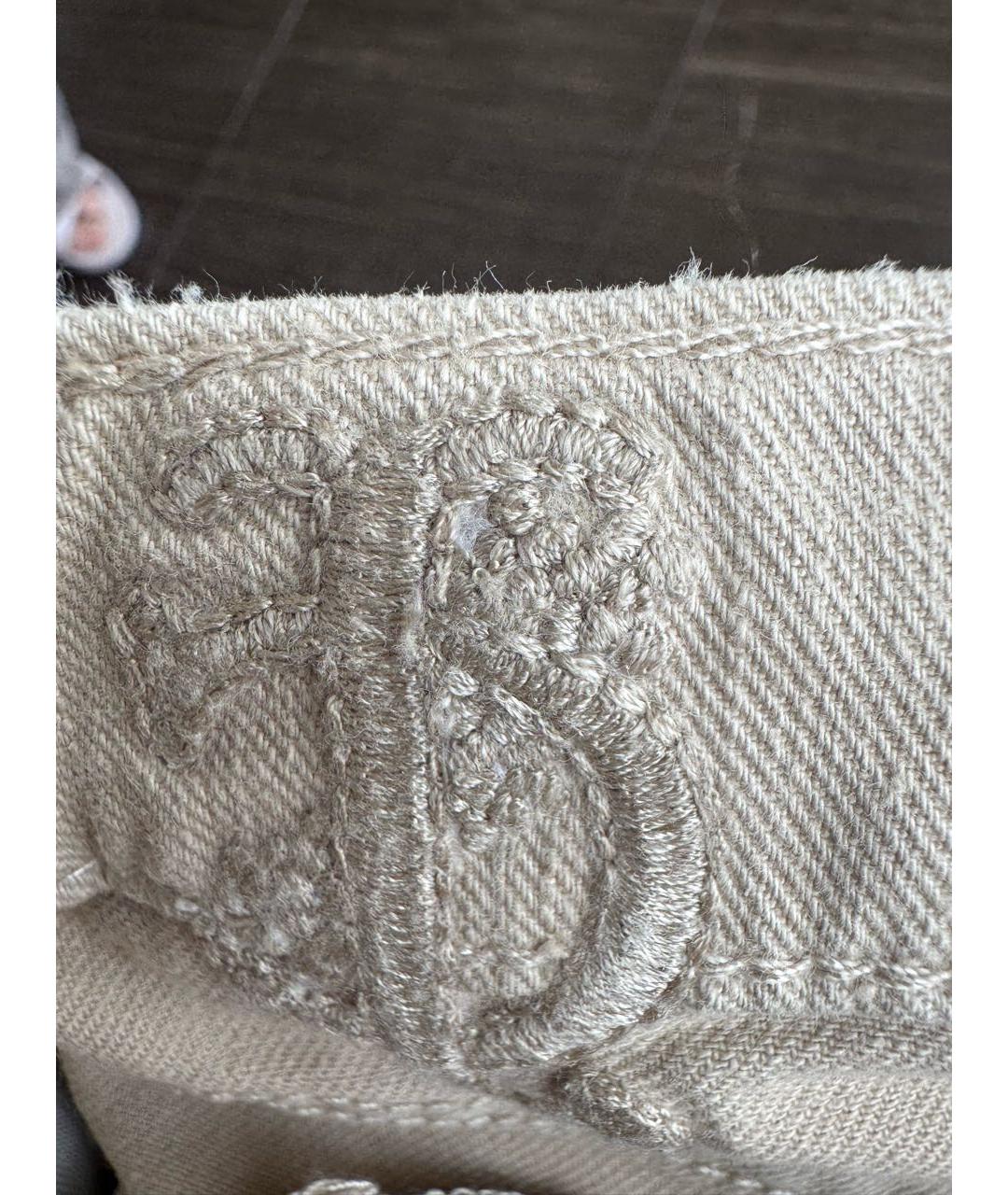 JUICY COUTURE Бежевые хлопковые джинсы слим, фото 6