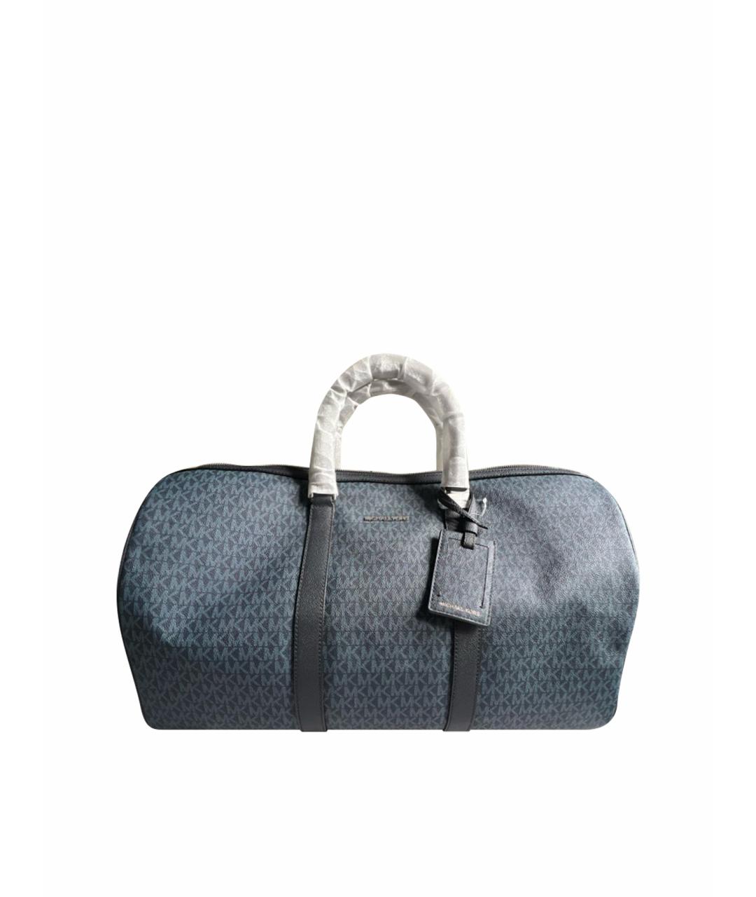 MICHAEL KORS Темно-синяя кожаная дорожная/спортивная сумка, фото 1