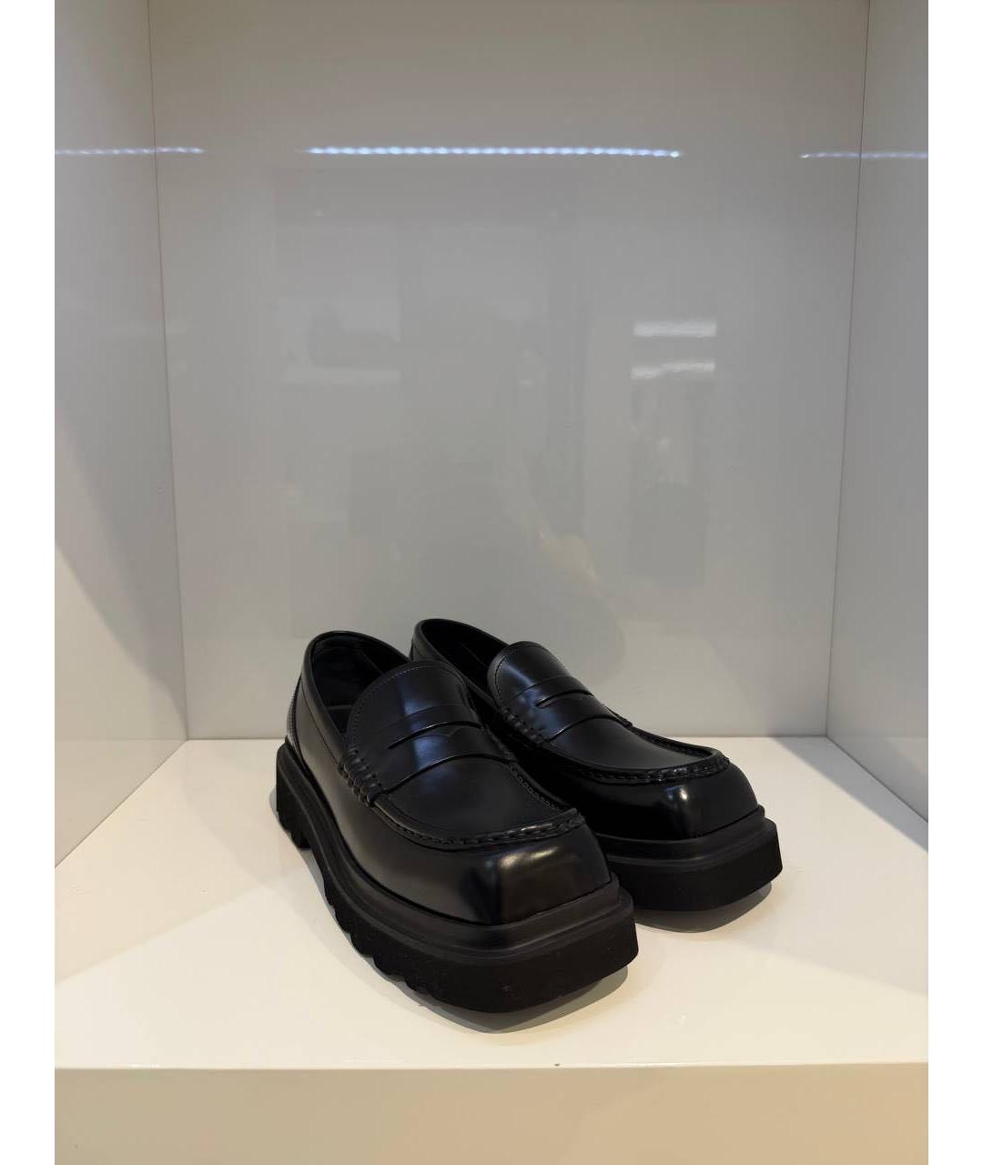 DOLCE&GABBANA Черные кожаные лоферы, фото 2