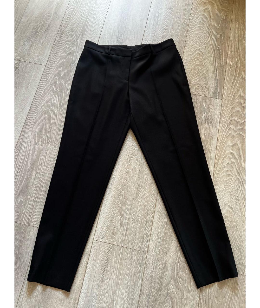 HUGO BOSS Черные шерстяные прямые брюки, фото 4