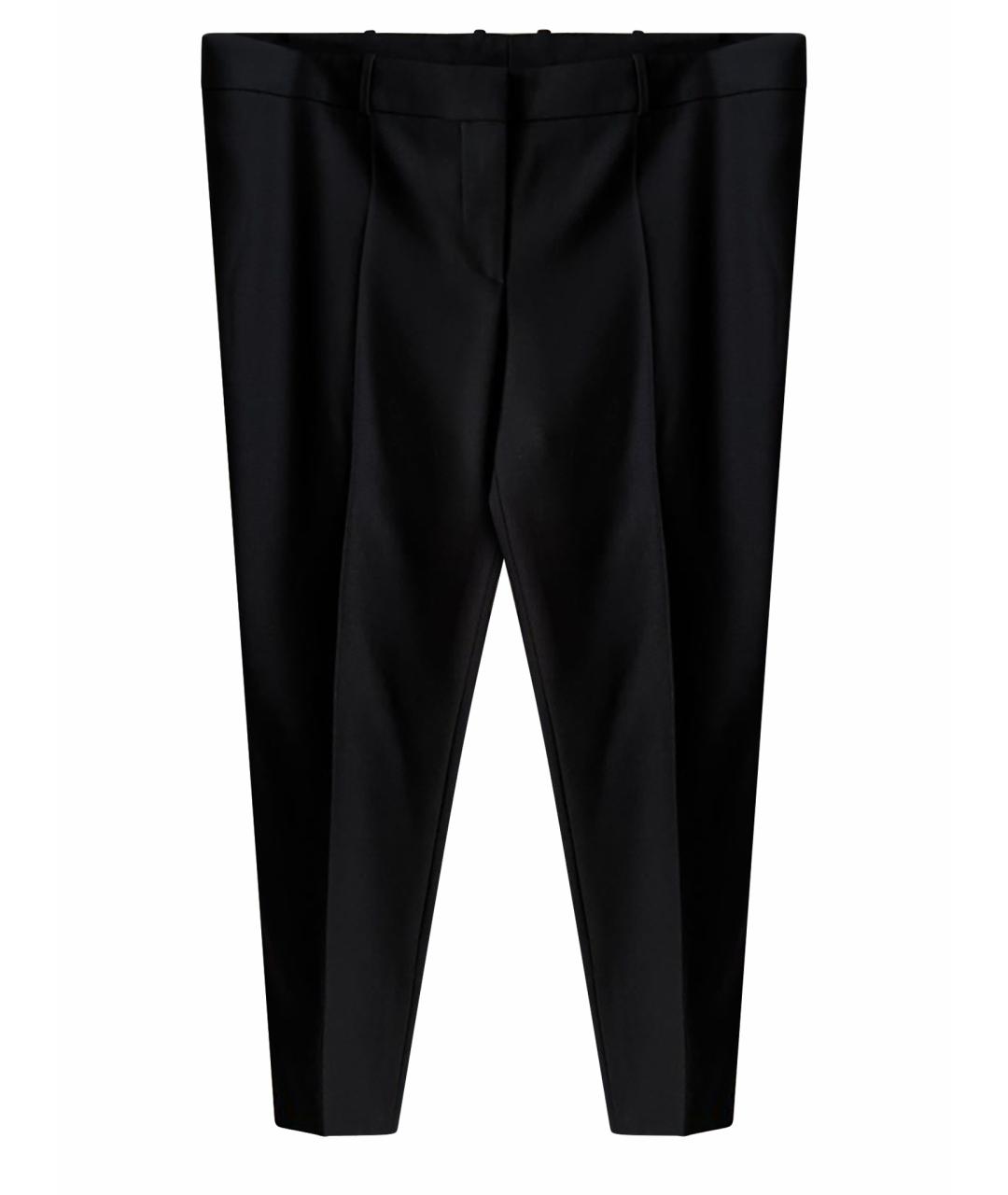 HUGO BOSS Черные шерстяные прямые брюки, фото 1