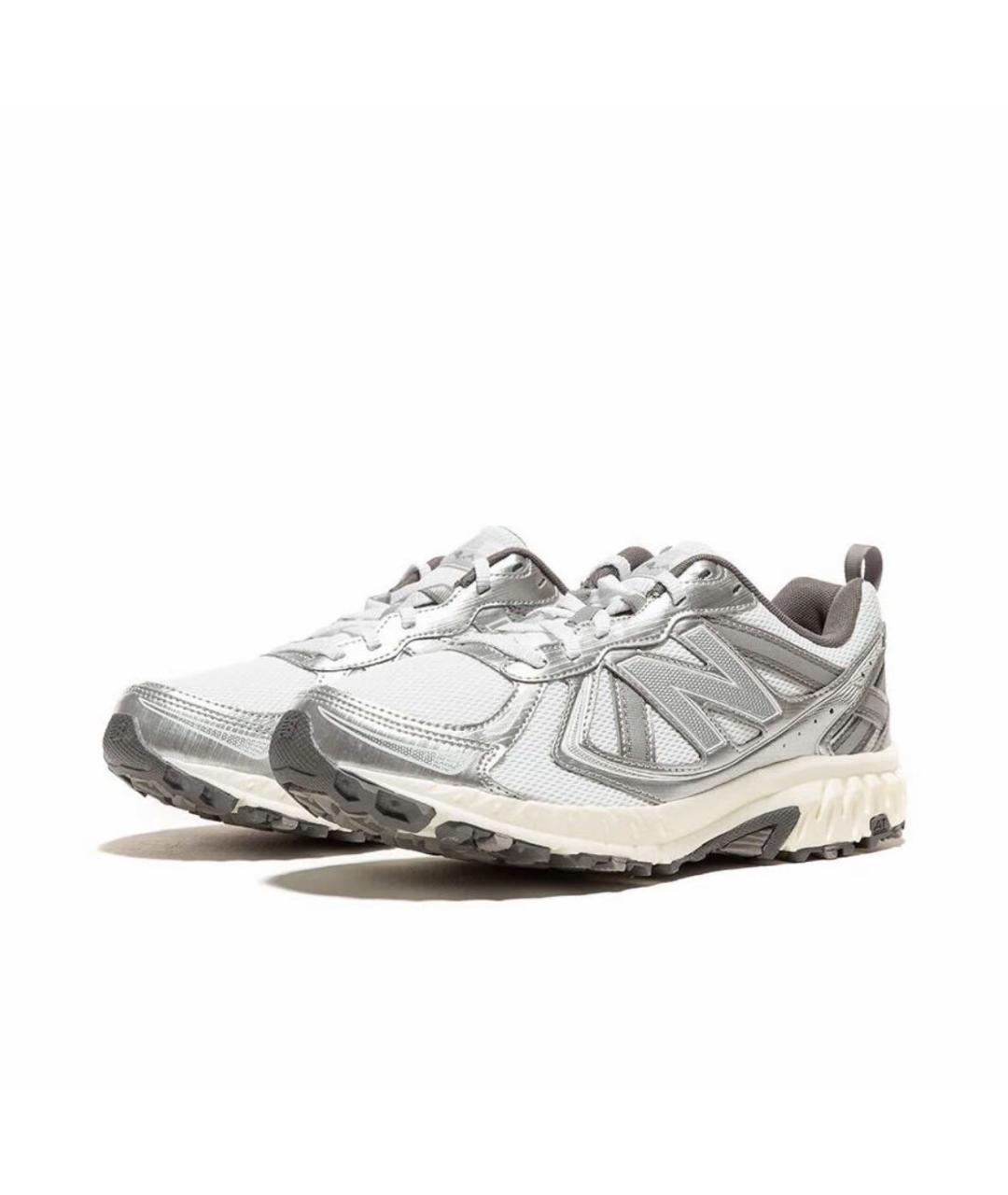 NEW BALANCE Серебряные текстильные низкие кроссовки / кеды, фото 2