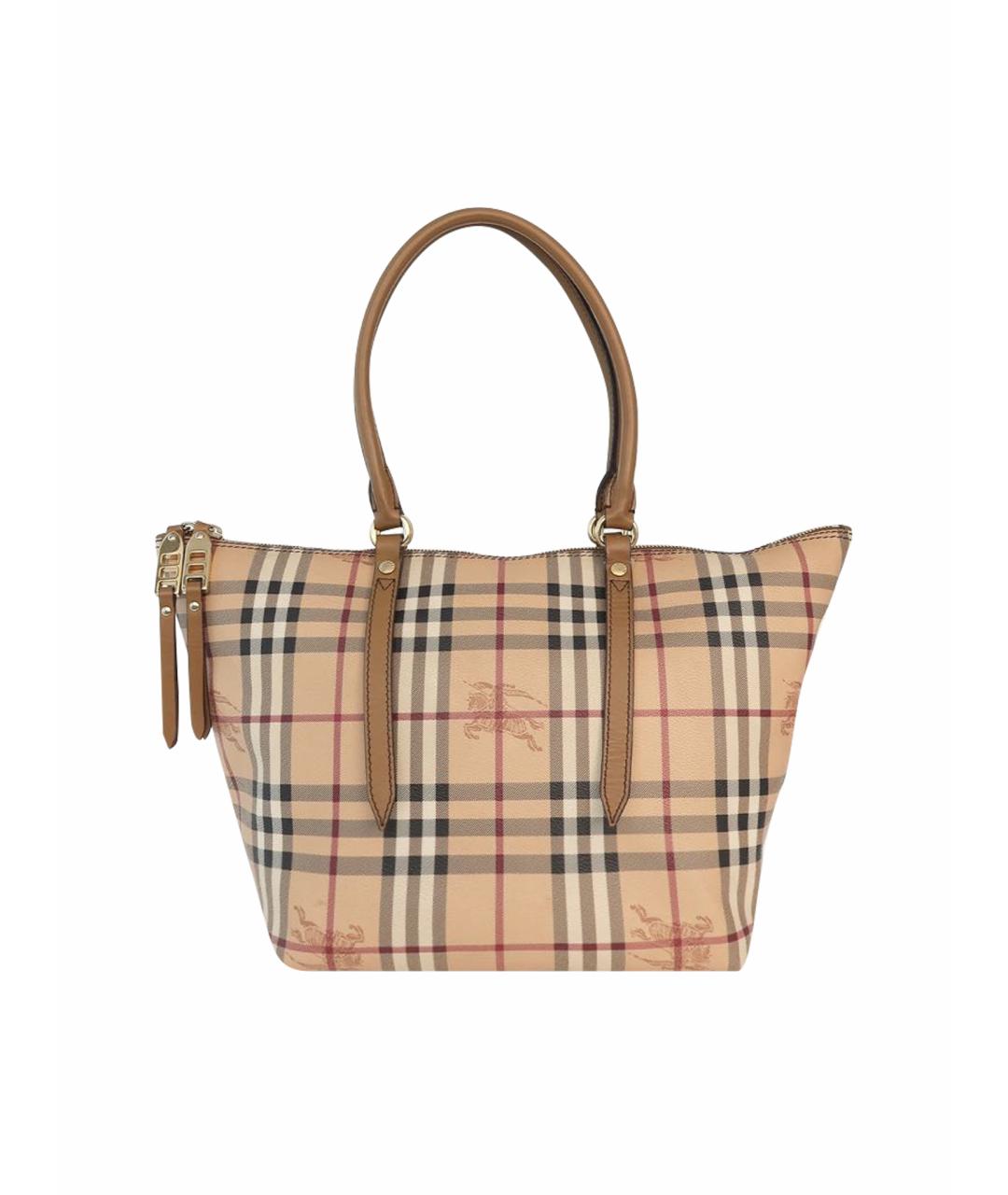 BURBERRY Бежевая кожаная сумка через плечо, фото 1