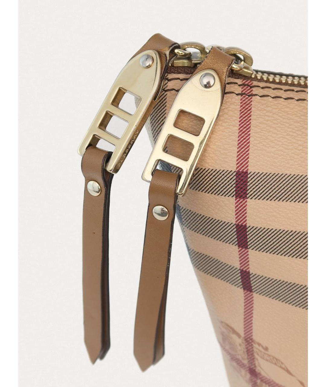 BURBERRY Бежевая кожаная сумка через плечо, фото 6