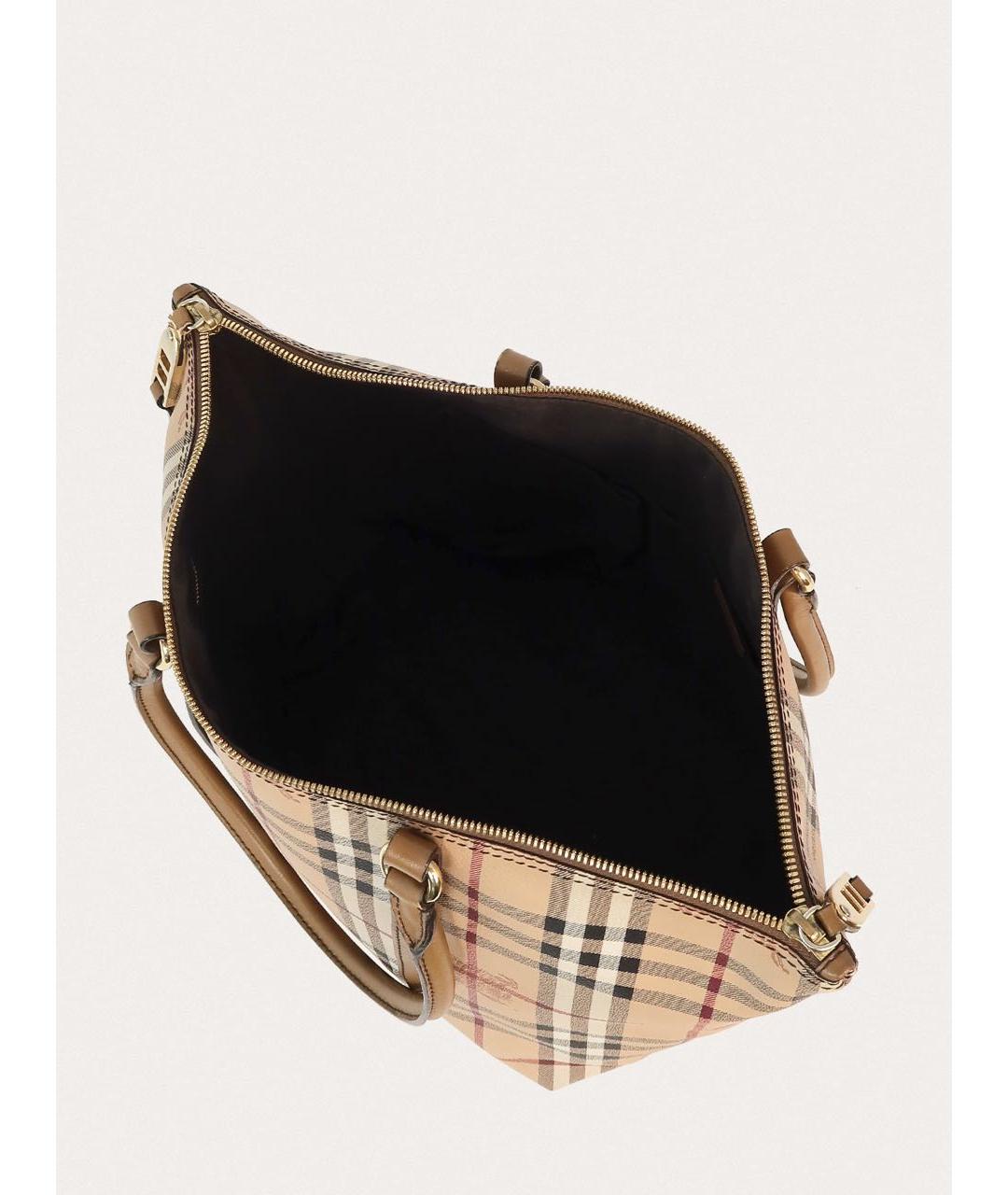 BURBERRY Бежевая кожаная сумка через плечо, фото 4