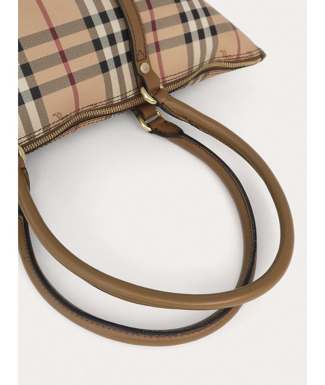 BURBERRY Бежевая кожаная сумка через плечо, фото 7