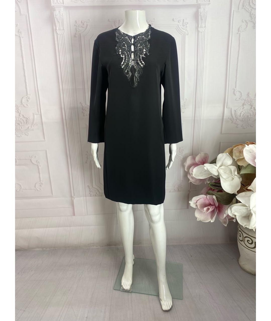 ERMANNO SCERVINO Черное полиэстеровое вечернее платье, фото 4
