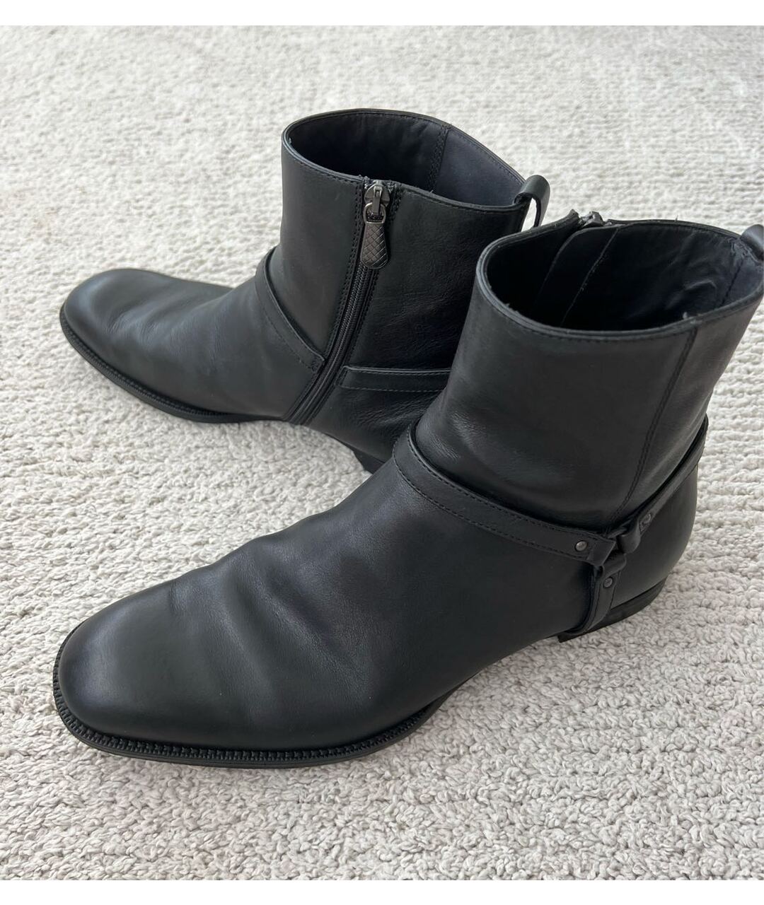 BOTTEGA VENETA Черные кожаные высокие ботинки, фото 8