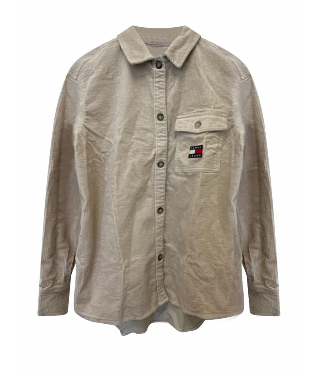 TOMMY HILFIGER Бежевая велюровая рубашка, фото 1