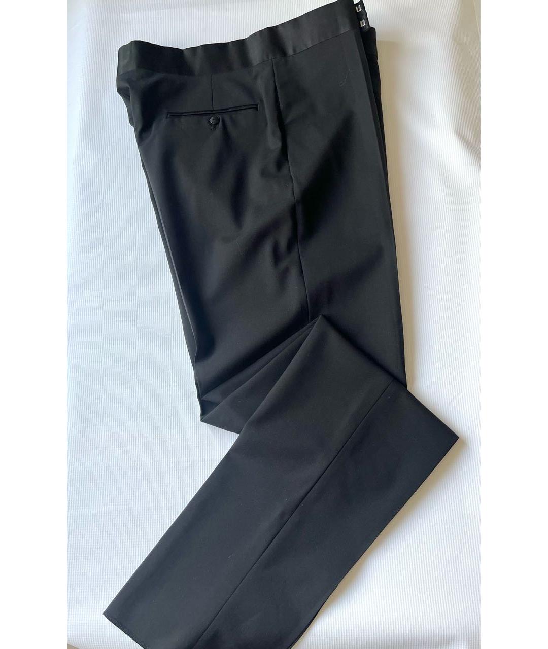 ARMANI COLLEZIONI Черные шерстяные классические брюки, фото 4