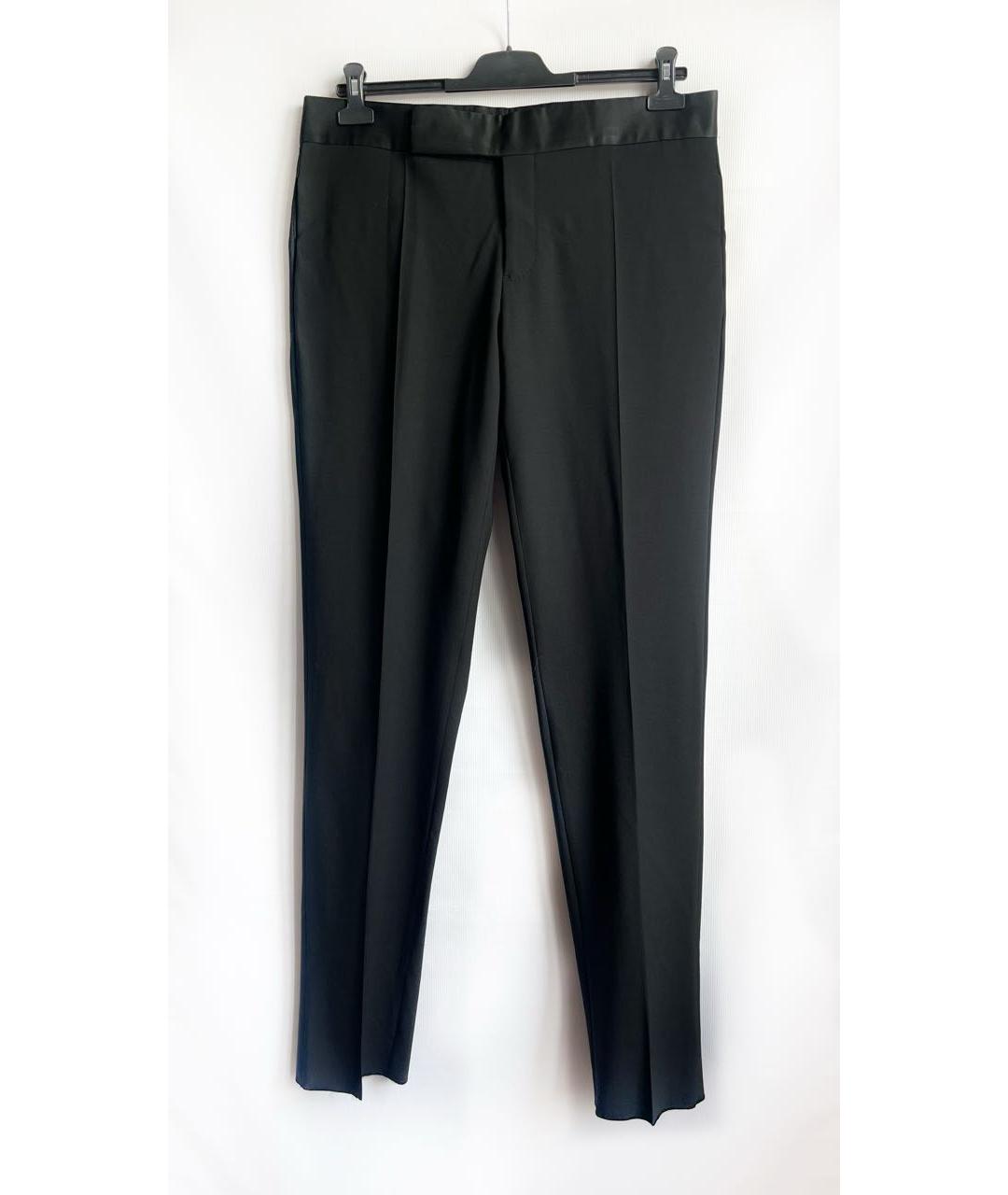 ARMANI COLLEZIONI Черные шерстяные классические брюки, фото 1