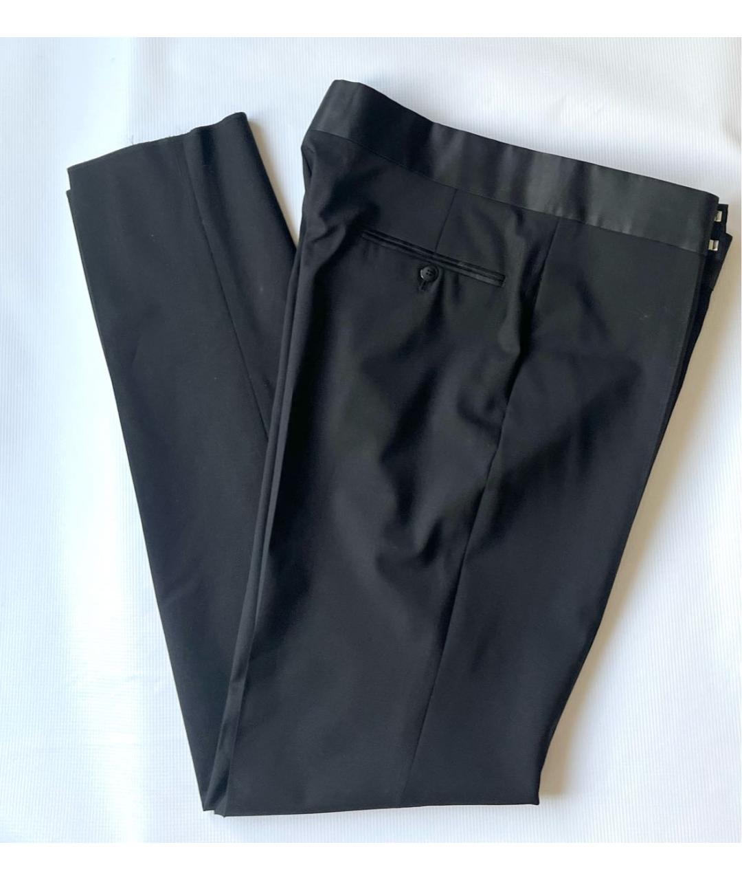 ARMANI COLLEZIONI Черные шерстяные классические брюки, фото 3