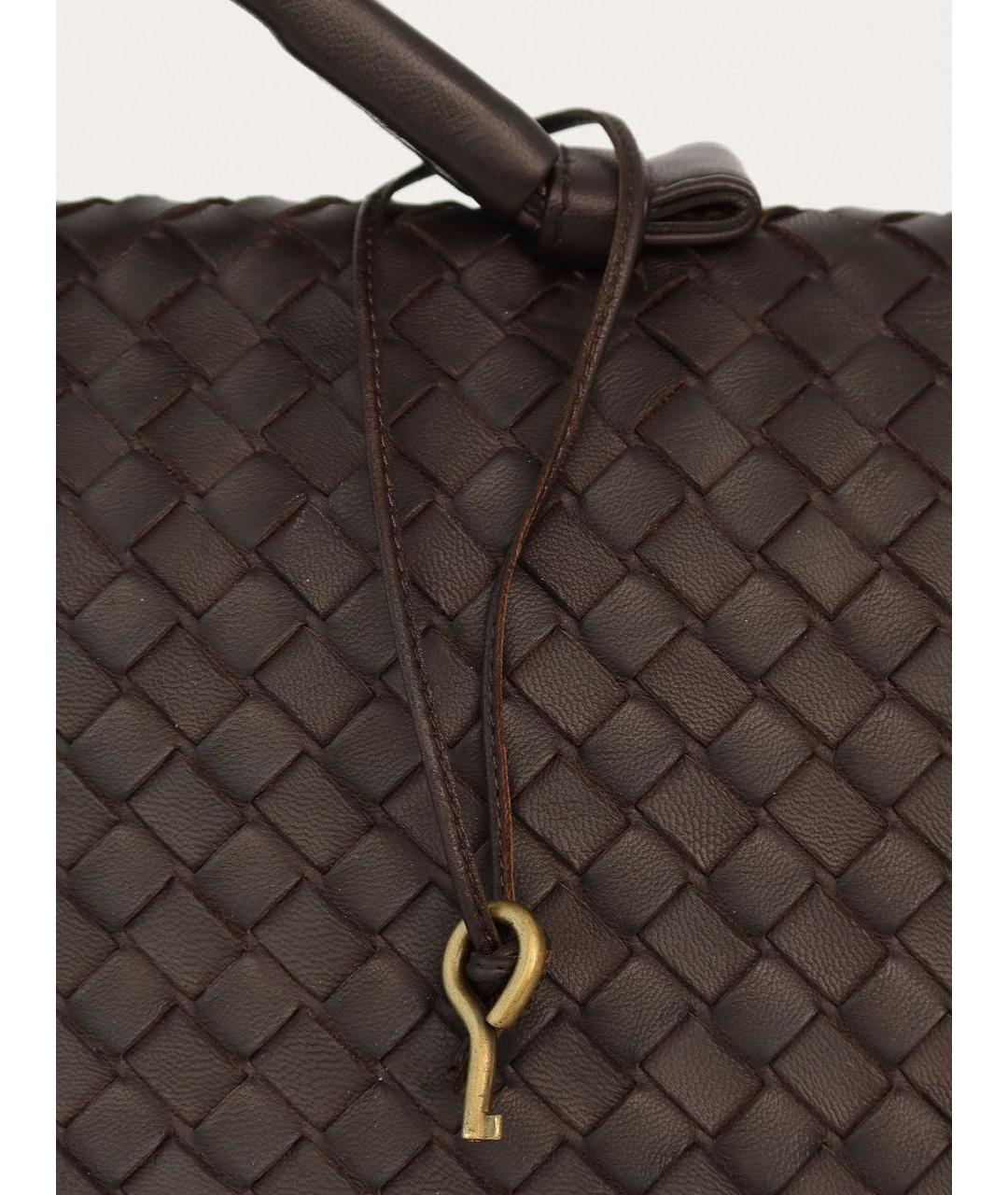 BOTTEGA VENETA Коричневый кожаный портфель, фото 8