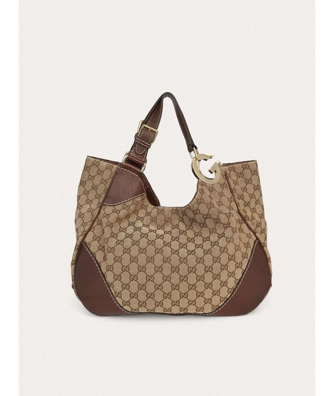 GUCCI Бежевая тканевая сумка через плечо, фото 9