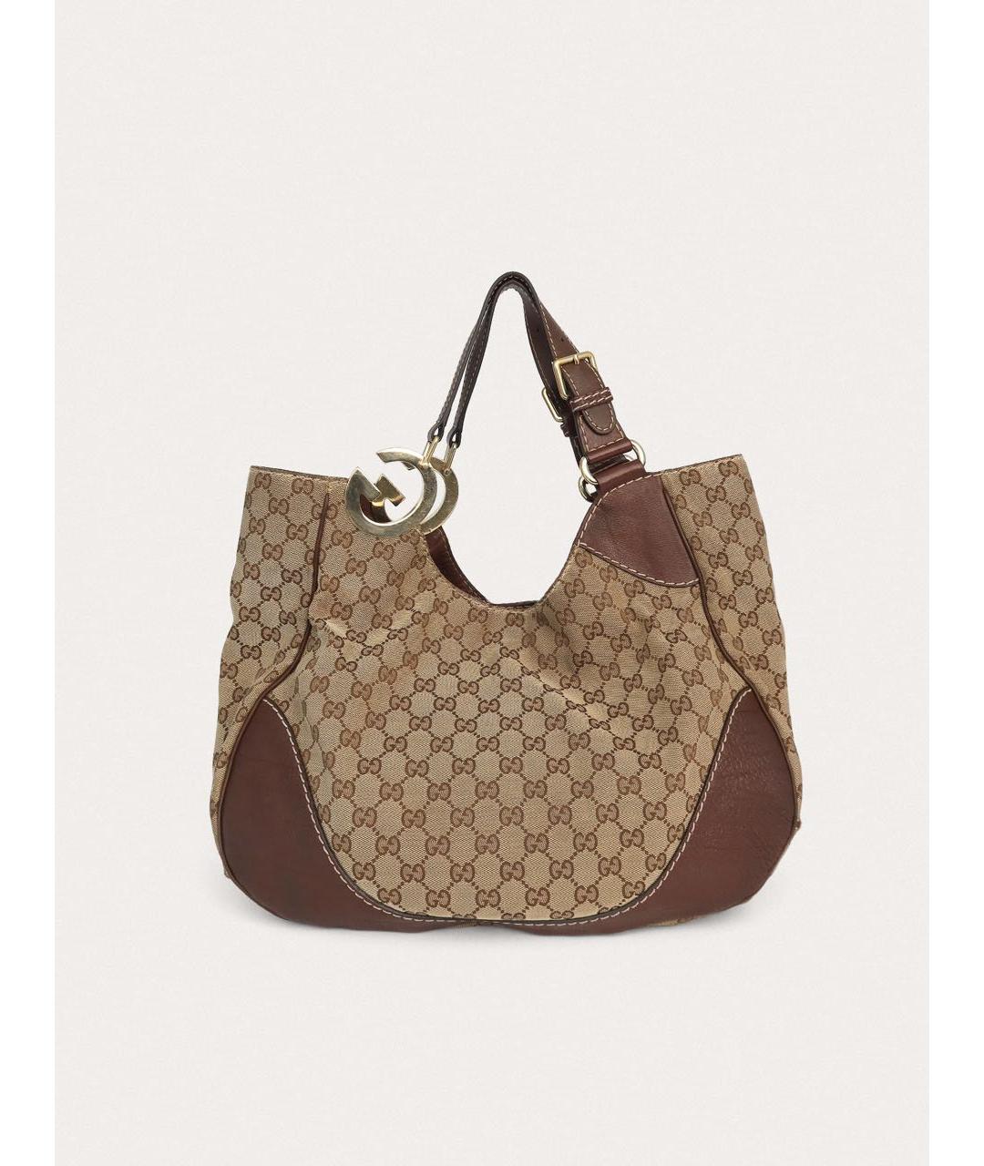 GUCCI Бежевая тканевая сумка через плечо, фото 3